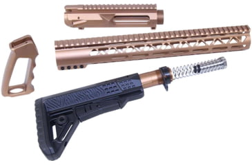 Image of Guntec USA AR .308 AIR-LOK Series Complete Furniture Set W/Matching Upper Receiver, Bronze, AIRLOK-SET-UPPER-308-BRZ