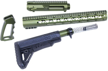 Image of Guntec USA AR .308 AIR-LOK Series Complete Furniture Set W/Matching Upper Receiver, Green, AIRLOK-SET-UPPER-308-GREEN