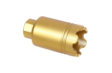 Image of Guntec USA AR .308 Cal Micro Trident Flash Can With Glass Breaker, Anodized Gold, MCONE-FH-S-C-308-GOLD