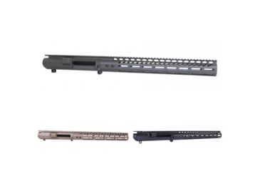 Image of GUNTEC USA AR .308 Cal Stripped Billet Upper Receiver &amp; 15in Ultralight Series M-LOK Handguard Combo Set