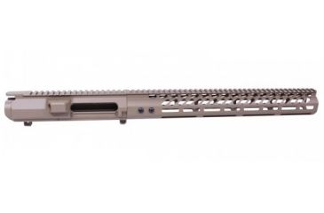 Image of GUNTEC USA AR .308 Cal Stripped Billet Upper Receiver &amp; 15in Ultralight Series M-LOK Handguard Combo Set, Flat Dark Earth, GT-UPPER-SET-FDE-15MLK-308