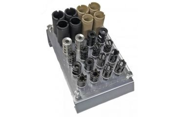 Image of GUNTEC USA AR .308 Caliber Muzzle Device Assortment Kit w/Table Top Acrylic Display Rack,5/8 X 24 MDA-308