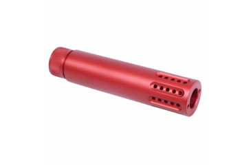 Image of Guntec USA AR .308 Slip Over Barrel Shroud w/Multi Port Muzzle Brake, Red, 1326-MB-P-308-RED
