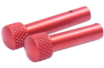 Image of Guntec USA AR 5.56 Cal Extended Takedown Pin Set, Gen 2, Anodized Red, TDP-SET-G2-RED