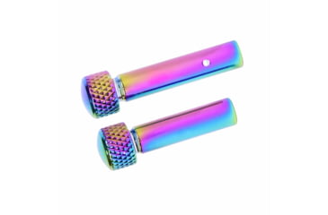 Image of Guntec USA AR 5.56 Cal Extended Takedown Pin Set, Gen 2, Rainbow Pvd, TDP-SET-G2-RPVD