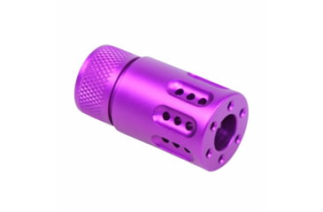 Image of Guntec USA AR 9mm Mini Slip Over Barrel Shroud w/Multi Port Muzzle Brake, Purple, 1326-MB-P-MINI-9-PURPLE