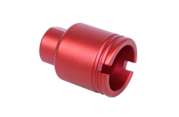 Image of Guntec USA AR 9mm Stubby Slim Compact Flash Can, Anodized Red, SCONE-FH-9-RED