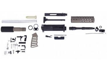 Image of GUNTEC USA AR15 5.56 Cal Complete Ultralight Series Pistol Kit, No Lower, Flat Dark Earth GT-AR-P-KIT-FDE