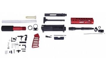 Image of GUNTEC USA AR15 5.56 Cal Complete Ultralight Series Pistol Kit, No Lower, Red GT-AR-P-KIT-RED