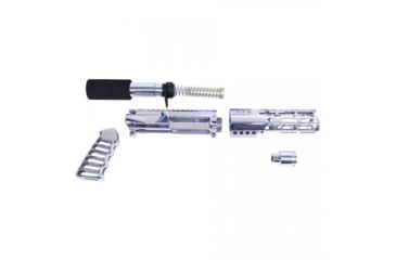 Image of Guntec USA Gen 2 Air-Lok Furniture Set, AR-15, Pistol Length, 5.56 Upper Receiver, 7 inch Air-Lok Handguard, Pistol Grip, 1/2x28 Flash Cone, Polished GT-AR-P-KIT-HP