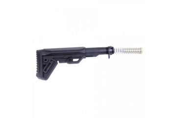 Image of Guntec USA Gen 2 Minimalistic Lightweight Stock Set, AR-15, Buffer Tube/CAR Buffer/Spring/End Plate/Castle Nut/Butt Pad, Black MLS-G2