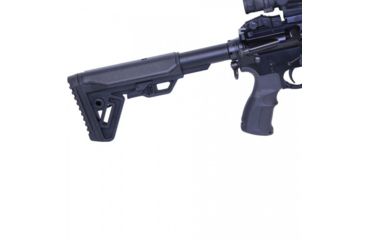 Image of Guntec USA Gen 2 Minimalistic Lightweight Stock Set, AR-15, Buffer Tube/CAR Buffer/Spring/End Plate/Castle Nut/Butt Pad, Black MLS-G2