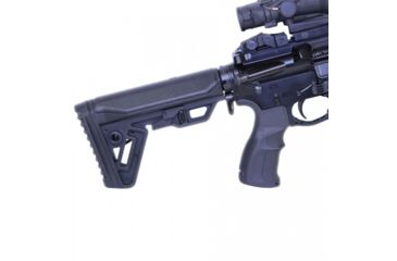 Image of Guntec USA Gen 2 Minimalistic Lightweight Stock Set, AR-15, Buffer Tube/CAR Buffer/Spring/End Plate/Castle Nut/Butt Pad, Black MLS-G2