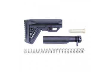 Image of Guntec USA Gen 2 Minimalistic Lightweight Stock Set, AR-15, Buffer Tube/CAR Buffer/Spring/End Plate/Castle Nut/Butt Pad, Black MLS-G2