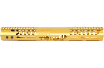 Image of Guntec USA Limited Edition Trump Series M-LOK System Free Floating Handguard w/Monolithic Top Rail, .308 Caliber, 15in, Anodized Gold, GT-15MLK-TRUMP-308-GOLD