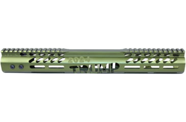 Image of Guntec USA Limited Edition Trump Series M-LOK System Free Floating Handguard w/Monolithic Top Rail, .308 Caliber, 15in, Anodized Green, GT-15MLK-TRUMP-308-GREEN
