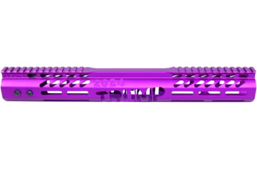 Image of Guntec USA Limited Edition Trump Series M-LOK System Free Floating Handguard w/Monolithic Top Rail, .308 Caliber, 15in, Anodized Purple, GT-15MLK-TRUMP-308-PURPLE