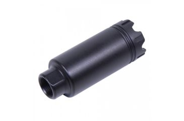 Image of Guntec USA Slim Line Trident Flash Can w/Glass Breaker, AR-10/AR-15/AR-308, .300 AAC Blackout/.308 Cal., 3.25 in, 5/8x24, Black, CONE-FH-S-C-308