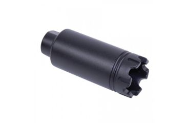 Image of Guntec USA Slim Line Trident Flash Can w/Glass Breaker, AR-10/AR-15/AR-308, .300 AAC Blackout/.308 Cal., 3.25 in, 5/8x24, Black, CONE-FH-S-C-308