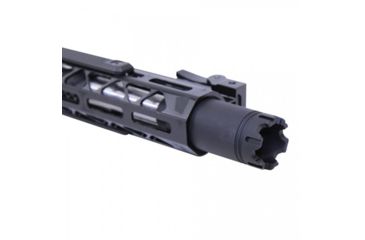 Image of Guntec USA Slim Line Trident Flash Can w/Glass Breaker, AR-15, .223/5.56, 1/2x28 Thread, Black Anodize CONE-FH-S-C
