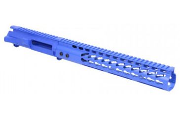 Image of Guntec USA Stripped Upper Receiver, AR-15, .223/5.56, 12 inch Ultralight Series Keymod Handguard, Blue GT-UPPER-SET-CBLUE-12JK