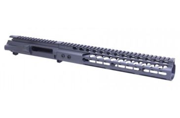Image of Guntec USA Stripped Upper Receiver, AR-15, .223/5.56, 12 inch Ultralight Series Keymod Handguard, Sniper Grey GT-UPPER-SET-SG-12JK