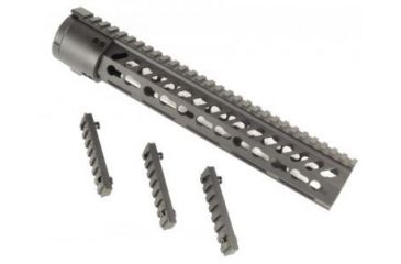 Image of GUNTEC USA Thin Profile Free Floating Keymod Handguard w/Removable Rails Monolithic Top Rail,12in,Anodized BA79-K-12