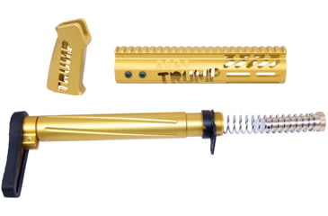 Image of Guntec USA Trump Series Airlite Limited Edition AR-15 Furniture Set, Anodized Gold, TRUMP-SET-AIRLITE-9HG-GOLD