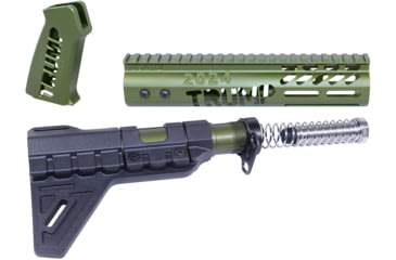 Image of Guntec USA Trump Series Limited Edition AR-15 Pistol Furniture Set w/Brace, Anodized Green, TRUMP-PIS-SET-PB-GREEN