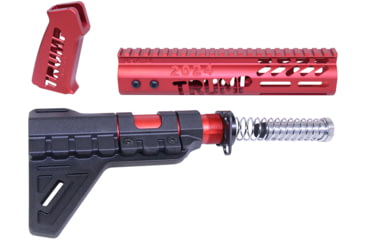 Image of Guntec USA Trump Series Limited Edition AR-15 Pistol Furniture Set w/Brace, Anodized Red, TRUMP-PIS-SET-PB-RED