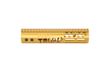 Image of Guntec USA Trump Series Limited Edition M-LOK System Free Floating Handguard w/ Monolithic Top Rail, 9in, Anodized Gold, GT-9MLK-TRUMP-GOLD