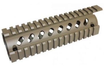 Image of GUNTEC USA Two Piece Quad Rail w/Bridge Rail,Cerakote Flat Dark Earth GTQUAD16-JT-E