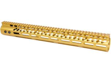 Image of Guntec USA Ultra Lightweight Thin M-LOK Free Floating Handguard w/ Monolithic Top Rail, .308 Caliber, 16.5in, Anodized Gold, GT-16.5MLK-308-GOLD