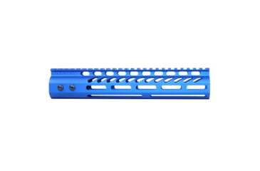 Image of Guntec USA Ultra Lightweight Thin M-LOK System Free Floating Handguard w/Monolithic Top Rail, 10in, Blue, GT-10MLK-BLUE