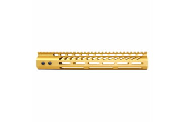 Image of Guntec USA Ultra Lightweight Thin M-LOK System Free Floating Handguard w/Monolithic Top Rail, 12in, Gold, GT-12MLK-GOLD