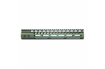Image of Guntec USA Ultra Lightweight Thin M-LOK System Free Floating Handguard w/Monolithic Top Rail, 12in, Green, GT-12MLK-GREEN