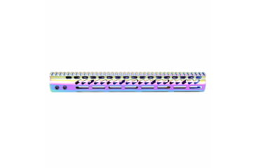 Image of Guntec USA Ultra Lightweight Thin M-LOK System Free Floating Handguard w/Monolithic Top Rail, 15in, MATTE RAINBOW PVD COATED, GT-15MLK-M-RPVD