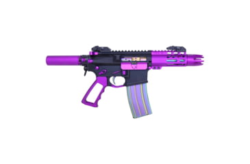 Image of Guntec USA Ultra Lightweight Thin M-LOK System Free Floating Handguard w/Monolithic Top Rail, 4in, Purple, GT-4MLK-PURPLE