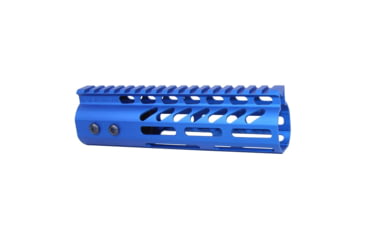 Image of Guntec USA Ultra Lightweight Thin M-LOK System Free Floating Handguard w/Monolithic Top Rail, 7in, Blue, GT-7MLK-BLUE