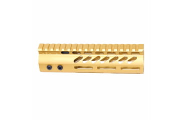 Image of Guntec USA Ultra Lightweight Thin M-LOK System Free Floating Handguard w/Monolithic Top Rail, 7in, Gold, GT-7MLK-GOLD