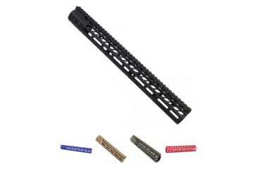 Image of GUNTEC USA Ultra Lightweight Thin M-Lok System Free Floating Handguard w/Monolithic Top Rail, Black, Blue, Flat Dark Earth, OD Green, Red