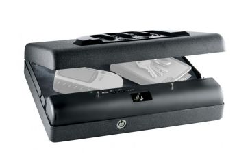 Image of GunVault Microvault Portable Pistol Safe, Keypad Entry, 1x9V Battery, Black, MV500-STD
