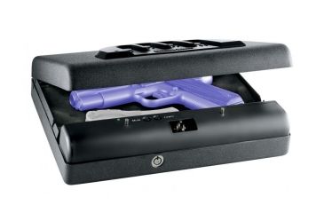 Image of GunVault Microvault Portable Pistol Safe, Keypad Entry, 1x9V Battery, Black, MV500-STD