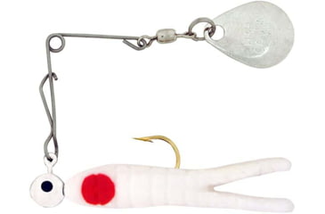 Image of H&amp;H Lure Company Cajun King Spin, White/Red Dot, Nickel Blade, 1/4oz, CKS-13N