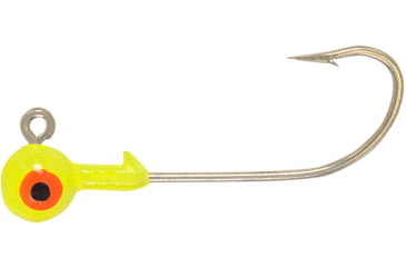 Image of H&amp;H Lure Company Cocahoe Round SW Jighead, 1/4 oz, 2/0 Hook Chartreuse, 10/Pack, C1410-05