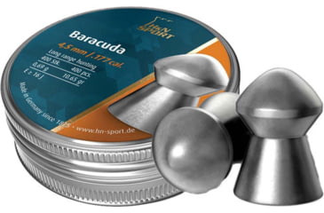 Image of H&amp;N Sport Baracuda .177 Caliber 10.65 Grain Air Rifle Pellets, 400 Rounds, Silver, Small, 92184500004