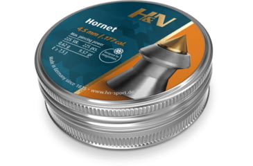 Image of H&amp;N Sport Hornet ..177 Caliber 9.57 Grain Air Rifle Pellets, 225 Rounds, Silver, Small, 92424500003