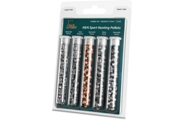 Image of H&amp;N Sport Hunting-Sampler Type II .22 Caliber Air Rifle Pellets, 5 Types, 155 Rounds, Silver, Small, 99995500010