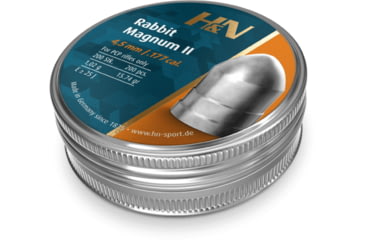 Image of H&amp;N Sport Rabbit Magnum II .177 Caliber 15.74 Grain Air Rifle Pellets, 200 Rounds, Silver, Small, 92254500003