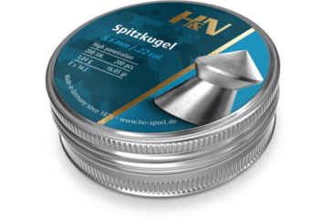 Image of H&amp;N Sport Spitzkugel .22 Caliber 16.05 Grain Air Rifle Pellets, 200 Rounds, Silver, Small, 94145500003